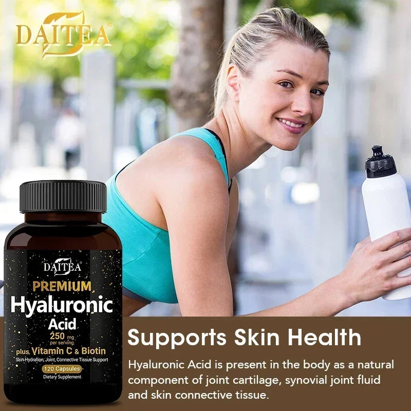 Hyaluronic Acid  Supplement | Contains Vitamin C and Biotin, Skin Moisturizing, Maintain Joint Health, Promote Hair Growth