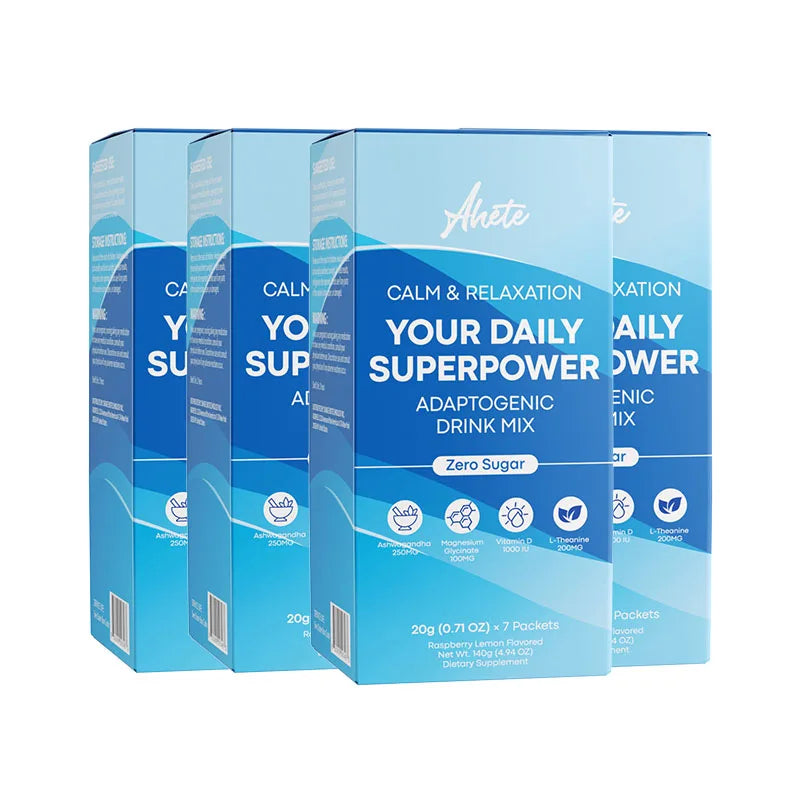 AHETE Adaptogenic Calm Drink Mix, Relaxation, Sleep Support & Mood Balance with Ashwagandha, Magnesium, L-Theanine & Vitamin D