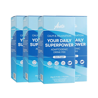 AHETE Adaptogenic Calm Drink Mix, Relaxation, Sleep Support & Mood Balance with Ashwagandha, Magnesium, L-Theanine & Vitamin D