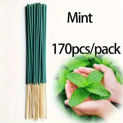 170pcs Scented Bamboo Incense Sticks – 24/73/170 Mixed Pack for Home Use