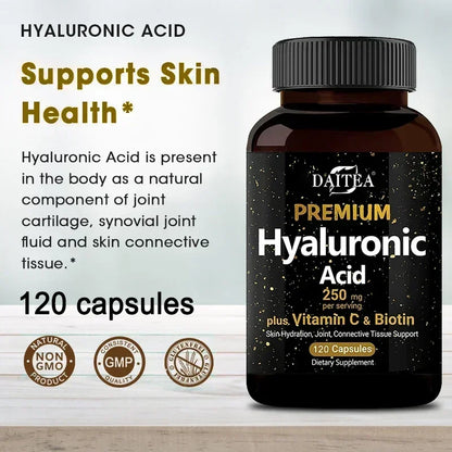 Hyaluronic Acid  Supplement | Contains Vitamin C and Biotin, Skin Moisturizing, Maintain Joint Health, Promote Hair Growth