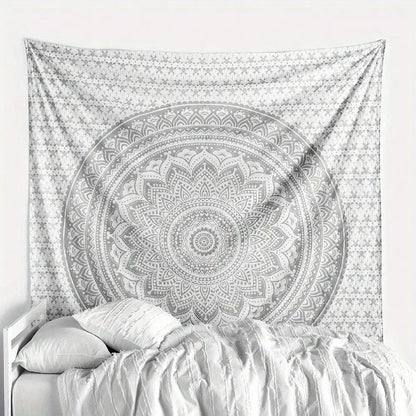 Grey Mandala Tapestry Wall Hanging Bohemian  Decor for Bedroom, Living Room
