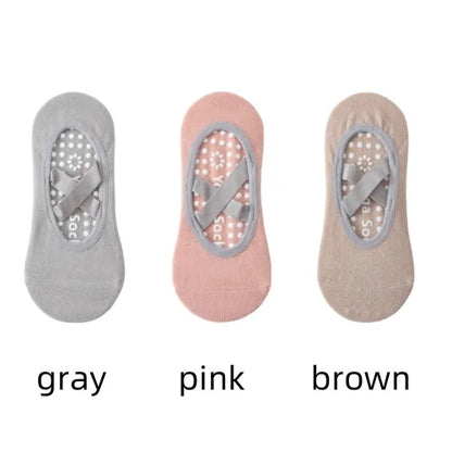1/ 3Pair Professional Women Yoga Sock Silicone Anti-slip Ballet Pilates Socks Women Backless Breathable Bandage Yoga Sport Socks