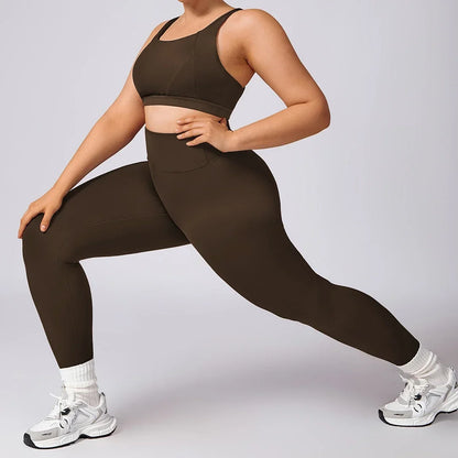 Yoga Set Plus Size for Women Workout Gym Set Sport Jacket Leggings Running Shorts Tracksuit Clothes for Big Size Flared Pants