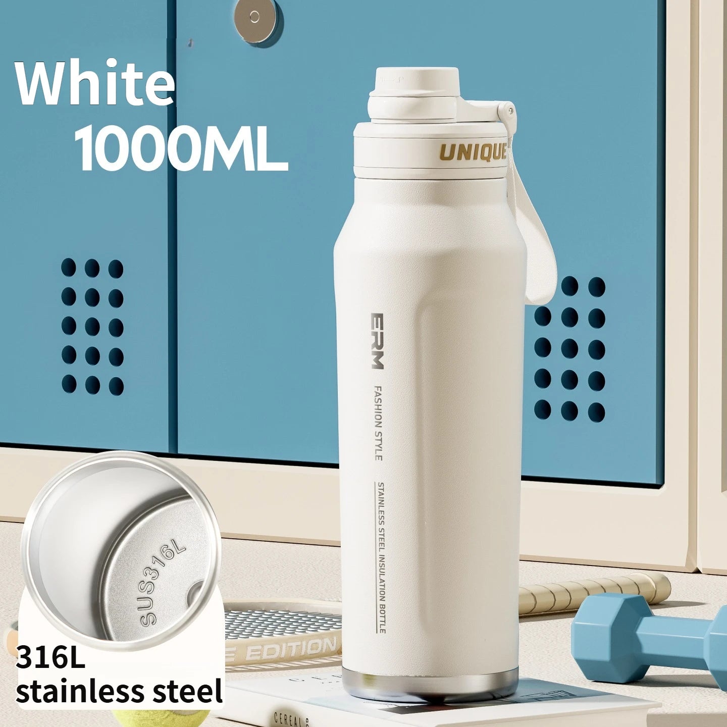 Waterbottle Stainless Steel Tumble Large Capacity Insulated Flasks Cycling Sports Portable Water Bottle for Men