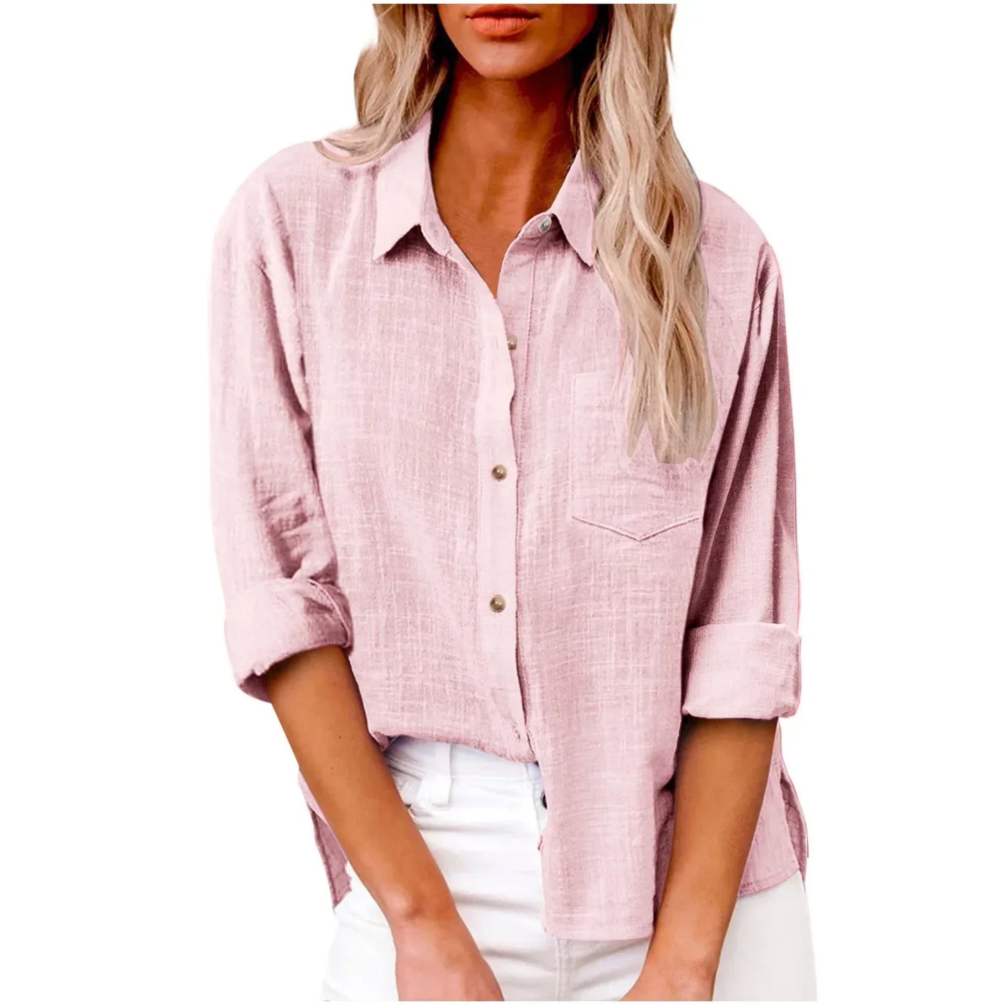 Cotton Linen Long Sleeve  T-Shirt Woman Clothes,Tshirt Elegant Casual Tops Tees Streetwear