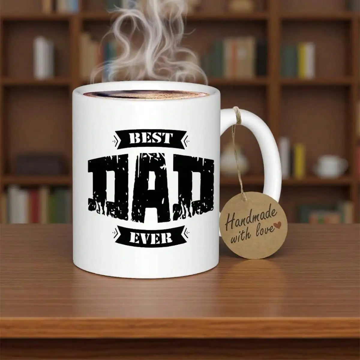 1pc 11oz the best mugs for dads forever-the perfect gift for Father's Day, birthdays, Christmas, New Year's, and Valentine's Day