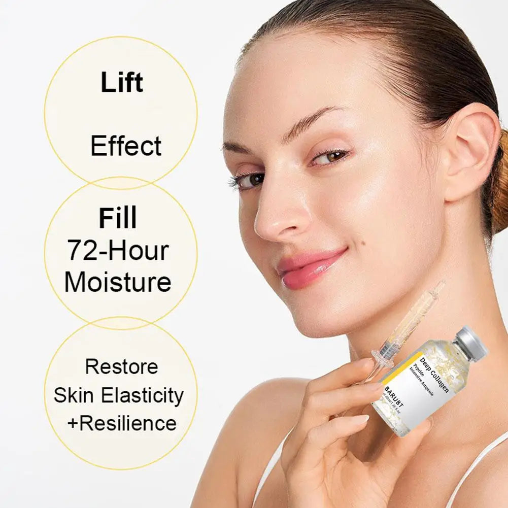 Korean Silk Collagen Essence Serum Deep Peptide Intensive Revitalizing Face Cream Anti-Wrinkle Firming Lifting Skin Care