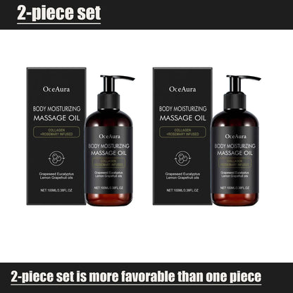 100ml Collagen Lifting Body Oil Rosemary Fragrance Non-Greasy Firming Massage Oil for Glowing Skin Arms Legs Back Buttocks