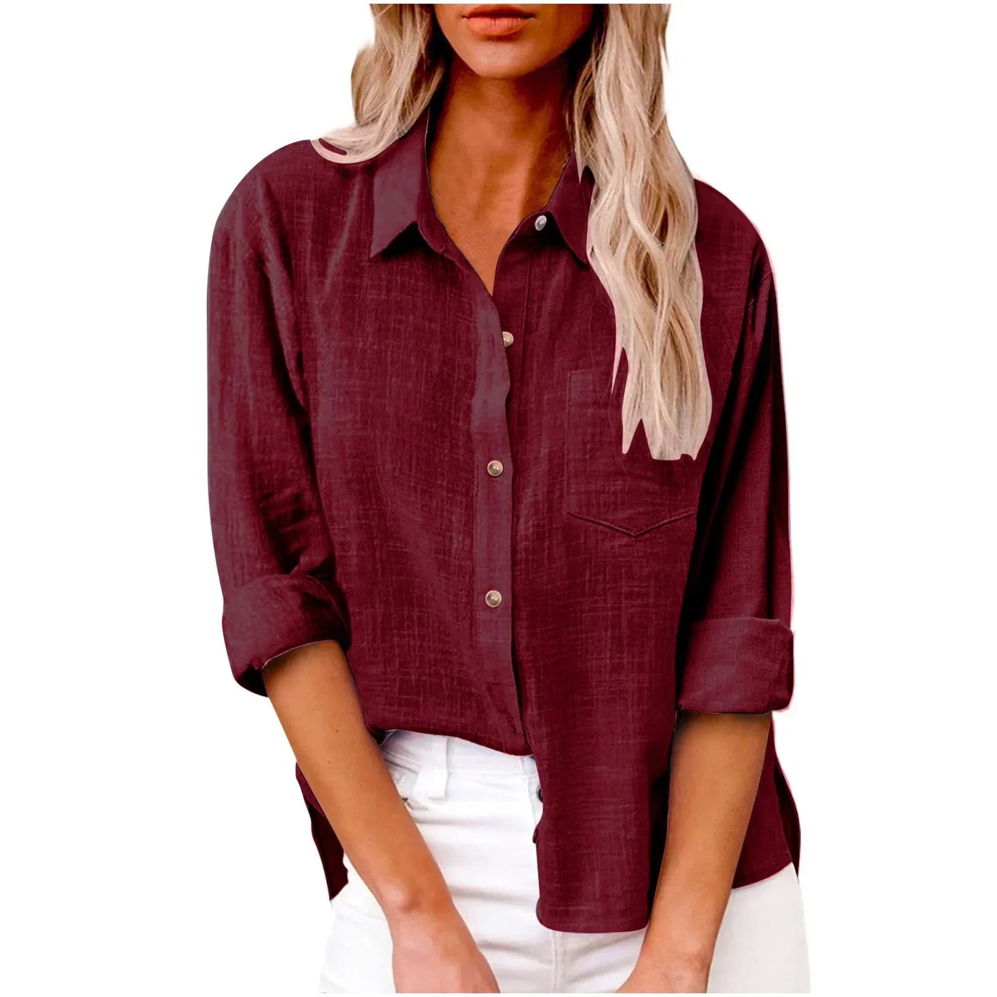 Cotton Linen Long Sleeve  T-Shirt Woman Clothes,Tshirt Elegant Casual Tops Tees Streetwear