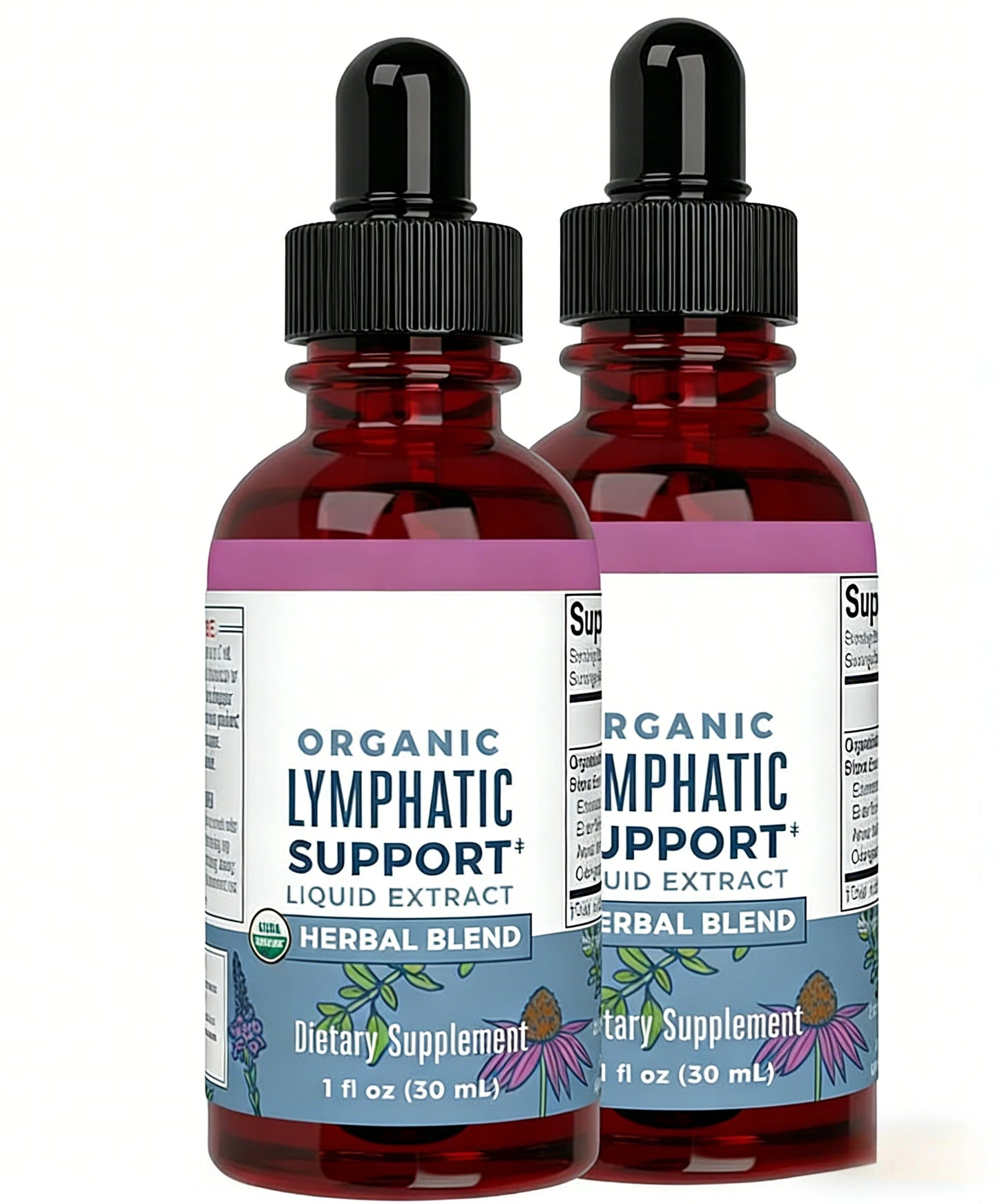 Lymphatic Support Drops Organic Lymphatic Cleanse Immune Support Supplement| Lymphatic Support with Echinacea 30 Servings