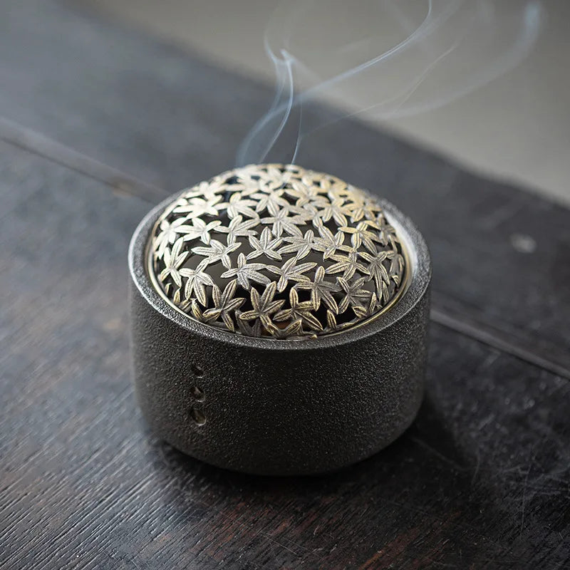 Creative ceramic incense pedestal - Home indoor deodorizing incense burner - Aromatherapy yoga atmosphere plate incense burner