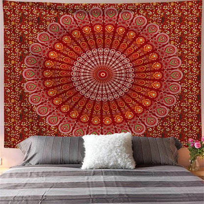 Indian Mandala Wall Hanging Tapestry Boho Wall Cloth Tapestries Decor Psychedelic Hippie Bohemia Wall Carpet Bedroom Decoration