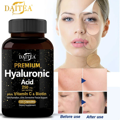 Hyaluronic Acid  Supplement | Contains Vitamin C and Biotin, Skin Moisturizing, Maintain Joint Health, Promote Hair Growth