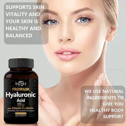 Hyaluronic Acid  Supplement | Contains Vitamin C and Biotin, Skin Moisturizing, Maintain Joint Health, Promote Hair Growth