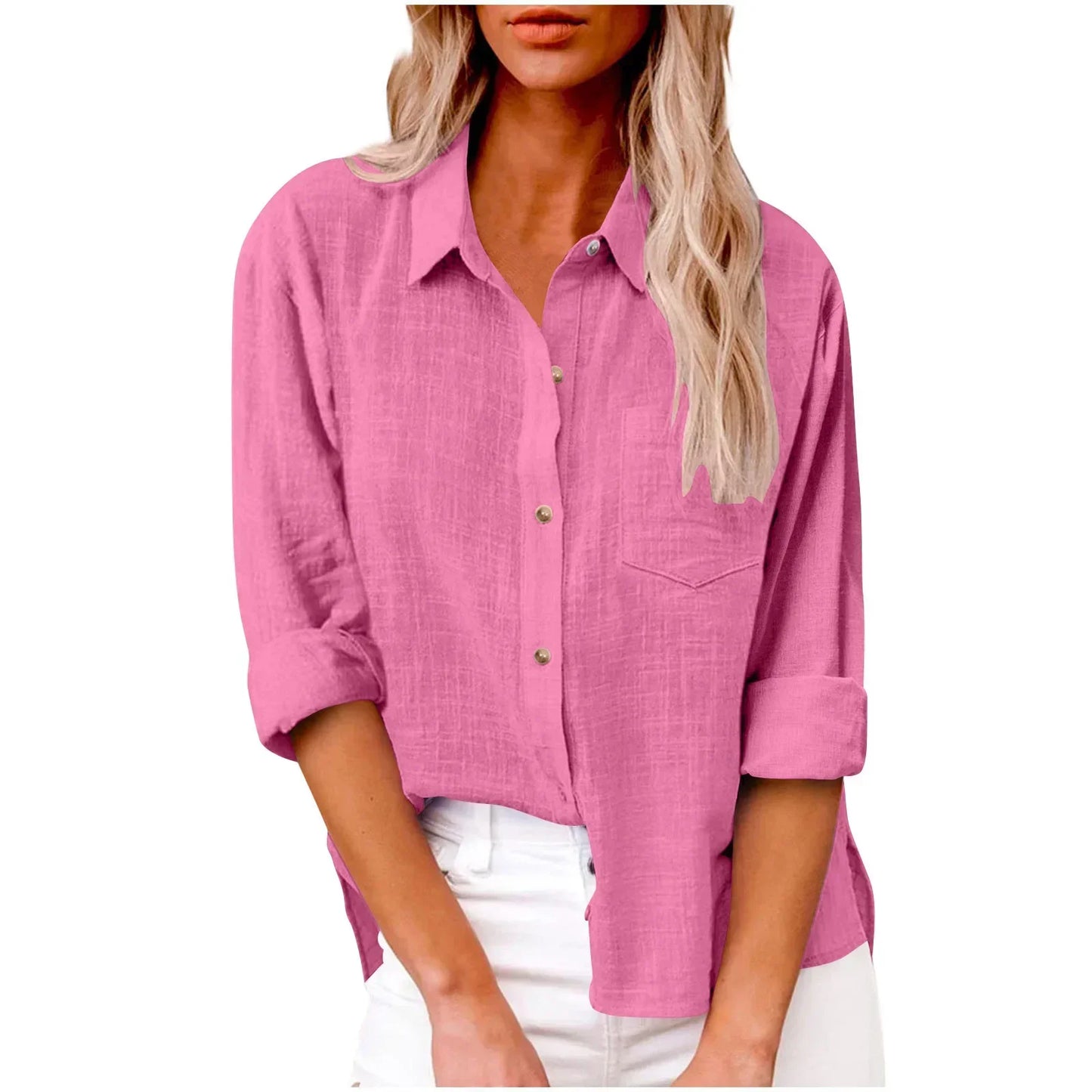 Cotton Linen Long Sleeve  T-Shirt Woman Clothes,Tshirt Elegant Casual Tops Tees Streetwear