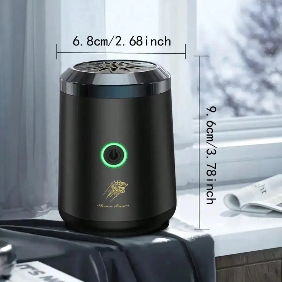 Electric Portable Aroma Diffuser, Middle Eastern Arabic Style Small Electric Incense Burner (Incense Not Included), Dual Use For Home & Car, USB Rechargeable, Suitable For Home, RV, Kitchen, Bathroom, Shower, Hotel, Public Sp