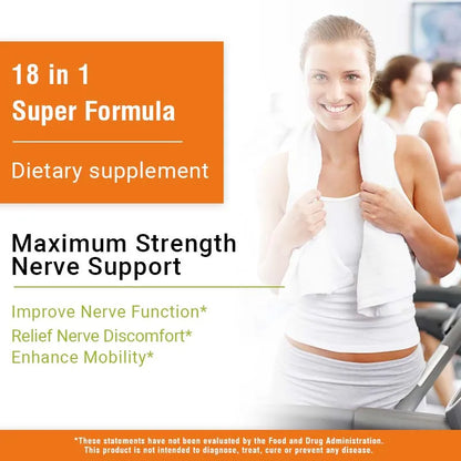 Neuropathy Support Supplement 600mg - Supports The Nervous System, Relieves Stress, Promotes Brain Function, and Boosts Energy