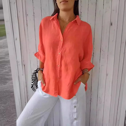 Summer Cotton Linen T Shirt Women Clothes Blusas Woman T-Shirts Loose Streetwear.