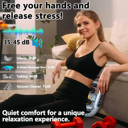 6 Head Massage Gun Deep Tissue with 9 Levels and 9 Modes Electric Massager Tool for Legs Arms Waist Back Buttocks - Full Body M