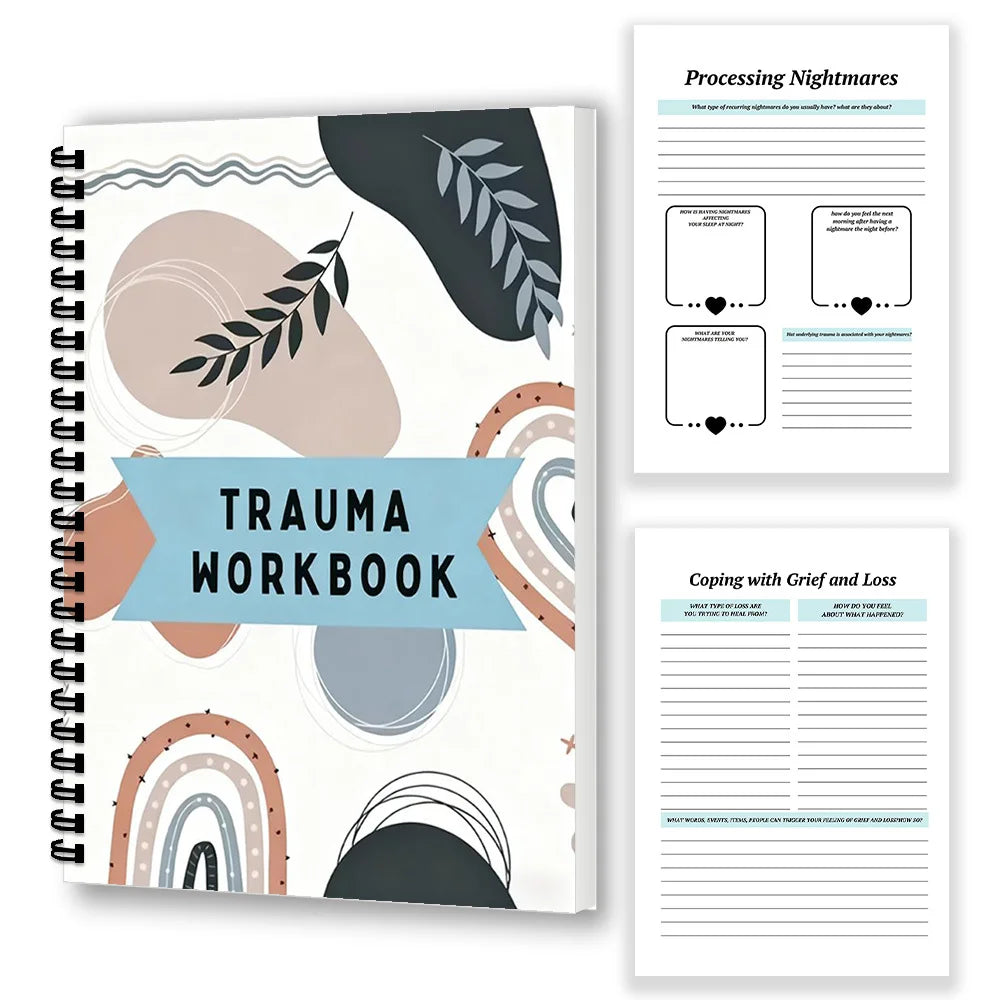 1PC Holistic Trauma Healing Workbook: Artistic Mental Health Journal for Trauma Survivors & Wellness Enthusiasts, Great for Mind