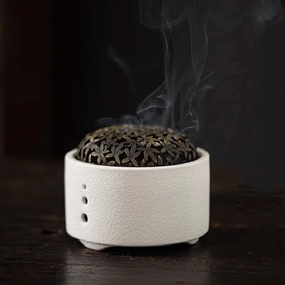 Creative ceramic incense pedestal - Home indoor deodorizing incense burner - Aromatherapy yoga atmosphere plate incense burner