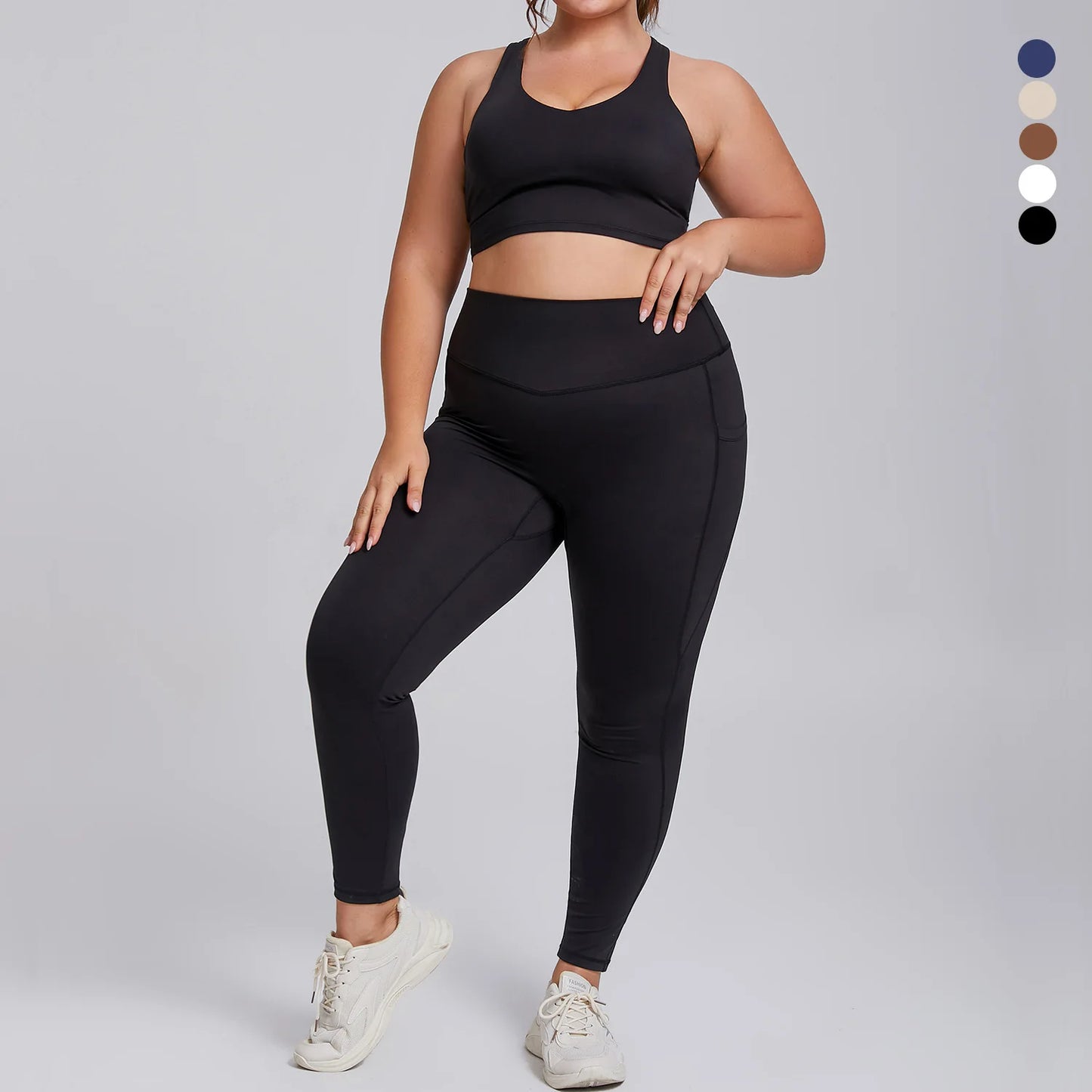 Yoga Set Women Plus Size Workout Oufit Women Sports Bra Gym Leggings Super Stretch Fitness Suit 3XL Women Activewear