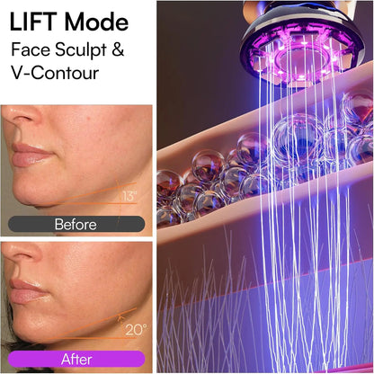 3-in-1 Red Light Therapy Device for Face and Neck: Lift, Firm, and Enhance Skin with Adjustable Modes
