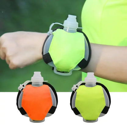 Sport Wrist Silicone Running Water Bottle Wearable Hands Free Sports Bottle Fordable Leak proof
