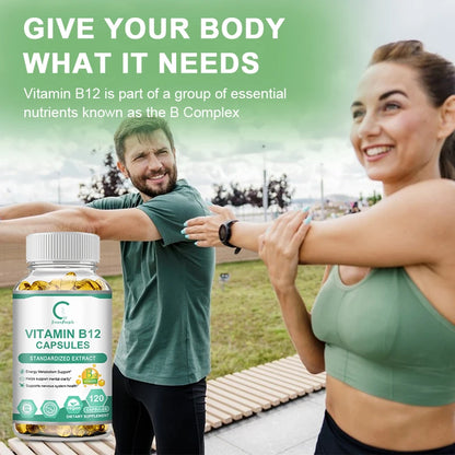 GPGP GreenPeople Organic 1000MG Vitamin B12 Capsule Immune Health Support Metabolism & Mental Clarity,Nervous System Health