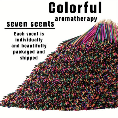 140pcs Scented Incense Sticks Set – Cherry, Ocean, Sandalwood Aromas