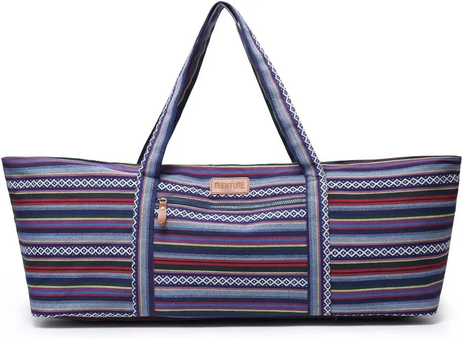 Large Yoga Mat Bag for Travel, Gym, Pilates and Beach with Strap for Thick Mats