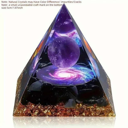 1pc Relieve Stress and Attract Wealth with Our Homeopathic Amethyst Crystal Ball Pyramid, Raw Stone Stone Home Decoration