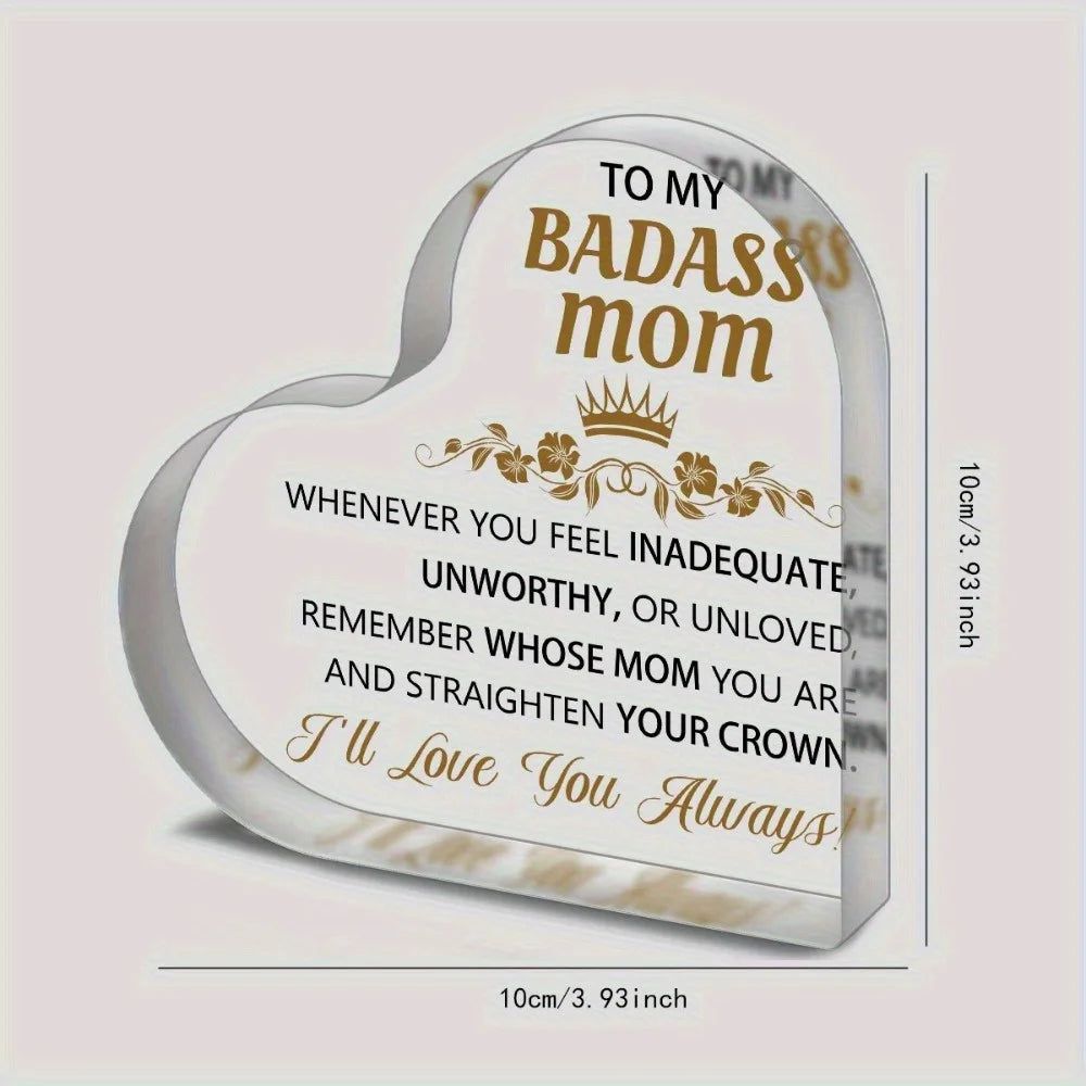 My Badass Mom - For Mom Acrylic Puzzle Giauque Desk Decorations For Best Friend Sister