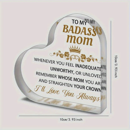 My Badass Mom - For Mom Acrylic Puzzle Giauque Desk Decorations For Best Friend Sister