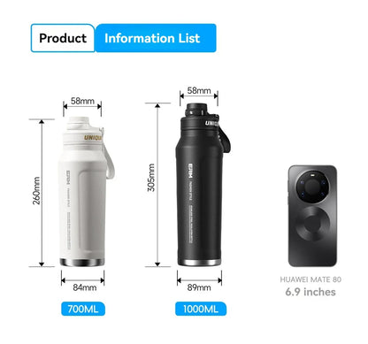 Waterbottle Stainless Steel Tumble Large Capacity Insulated Flasks Cycling Sports Portable Water Bottle for Men