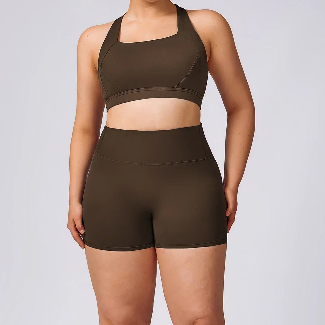 Yoga Set Plus Size for Women Workout Gym Set Sport Jacket Leggings Running Shorts Tracksuit Clothes for Big Size Flared Pants