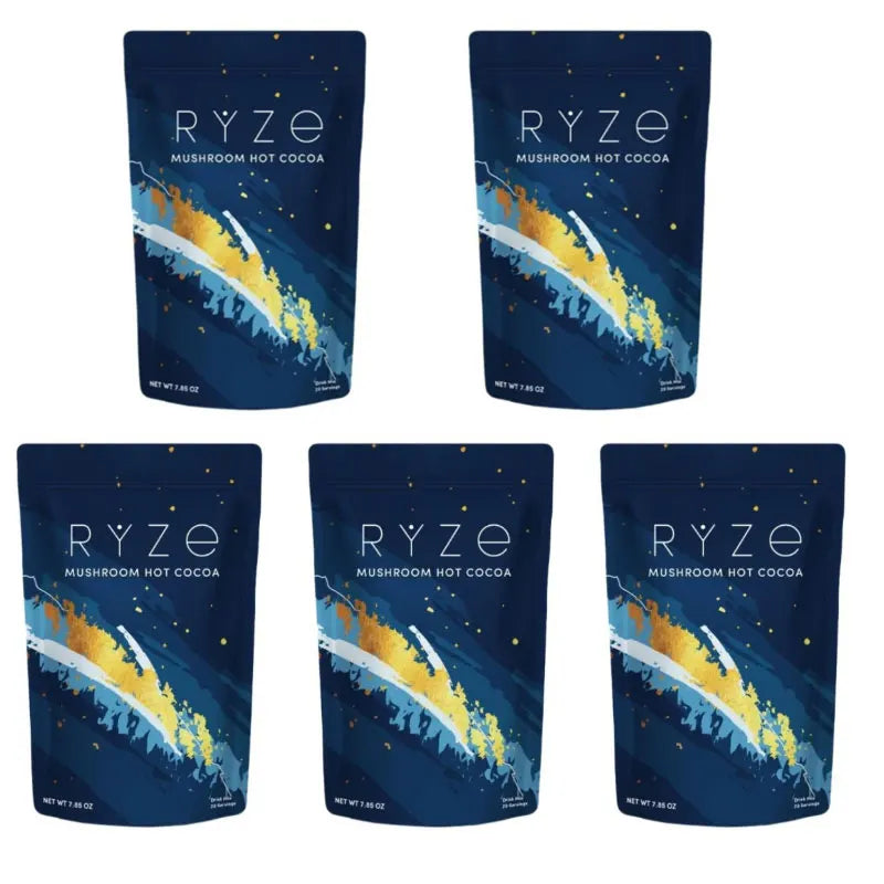Mushroom Cocoa Powder Sleep Supplement with 6 Adaptogenic Mushroom Blend Reishi L-Theanine and Glycine To Help Fall Asleep