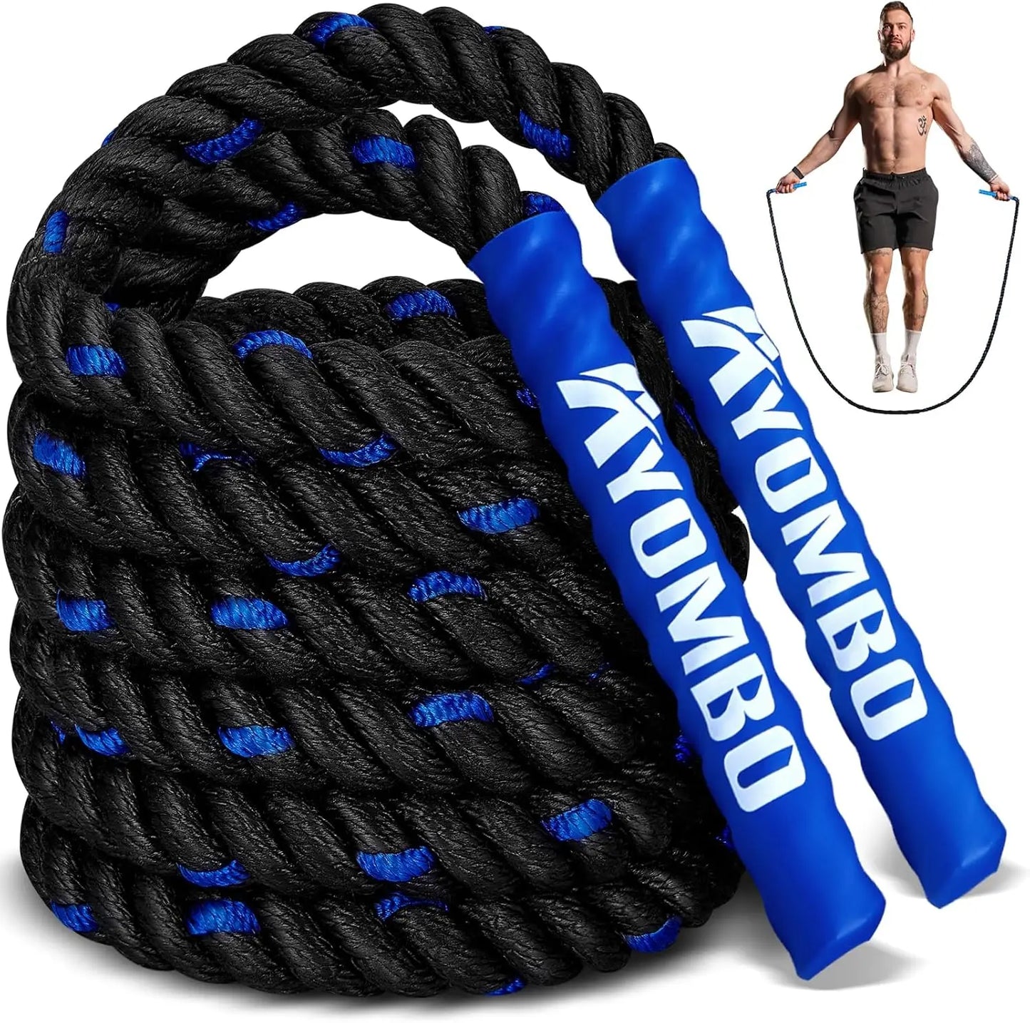 Weighted Jump Rope for Fitness Training, Boxing Cardio Workout Equipment for Men Women Home Gym