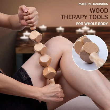 in 1 Wood Therapy Massage Tools, Maderoterapia kit, Wood Therapy Set, Lymphatic Drainage Massager, Wooden Gua Sha Tools, Wooden