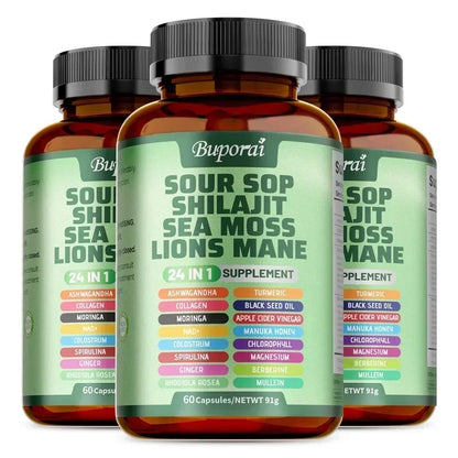 24-In-1 Soursop Supplement - Promote Digestion and Cell Health, Supports Skin, Joint and Bone Health, Strengthens Immunity