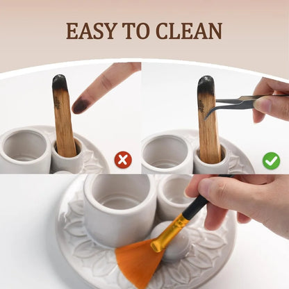 4 in 1 Incense Burner Holder,Sage Holder for Burning,Palo Santo Holder,Candle Holder,Ceramic Incense Burner Ash Catcher Tray for