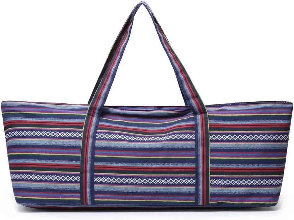 Large Yoga Mat Bag for Travel, Gym, Pilates and Beach with Strap for Thick Mats