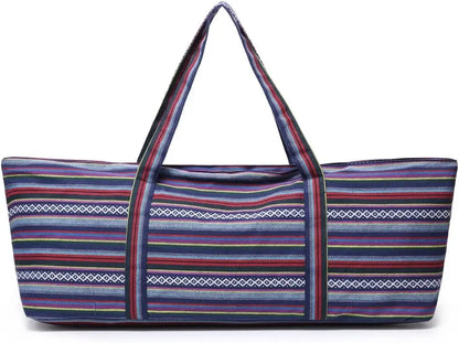 Large Yoga Mat Bag for Travel, Gym, Pilates and Beach with Strap for Thick Mats