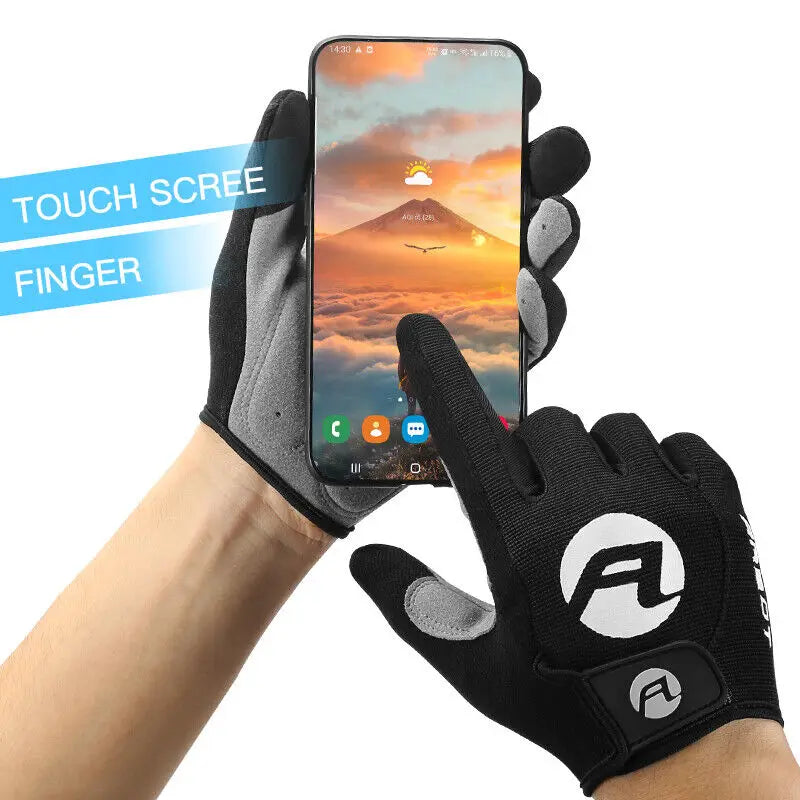 Cycling Gloves Full Finger BMX Mountain Bike Gloves with Touchscreen MTB Padded Anti-Slip Grips for Men Women