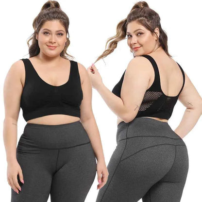 Women's Breathable Sports Vest Bra Sweat-absorbent Shockproof Pad Sports Top Track and Field Gym Running Fitness Sports Top