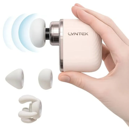 Mini Massage Gun - Small Handheld Muscle Massager with Percussion Deep Tissue 5 Adjustable Vibration Frequency 3 Interchangeabl