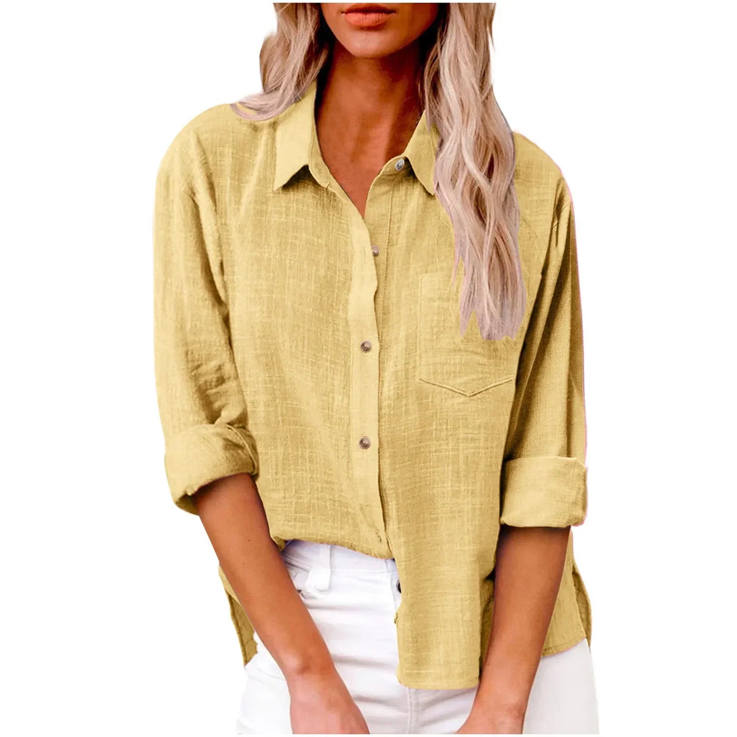 Cotton Linen Long Sleeve  T-Shirt Woman Clothes,Tshirt Elegant Casual Tops Tees Streetwear