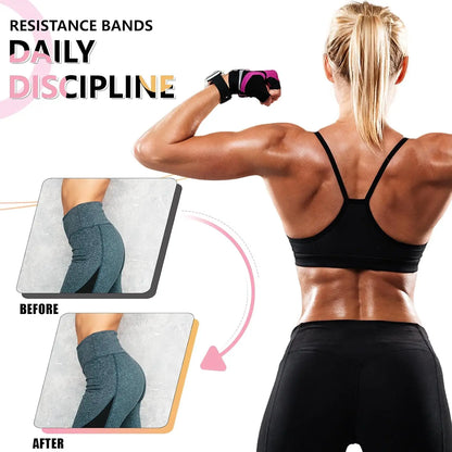 3-Level Fabric Resistance Bands Set for Workout, Yoga, Strength Training - Light to Heavy Tension