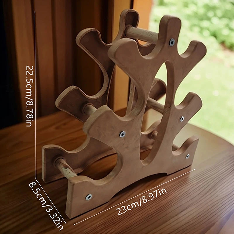 6 Slots Dumbbell Rack Home Sport Fitness Equipment Storage Holder Weight Support Dumbbell Floor Bracket Gym Space Saver Shelf